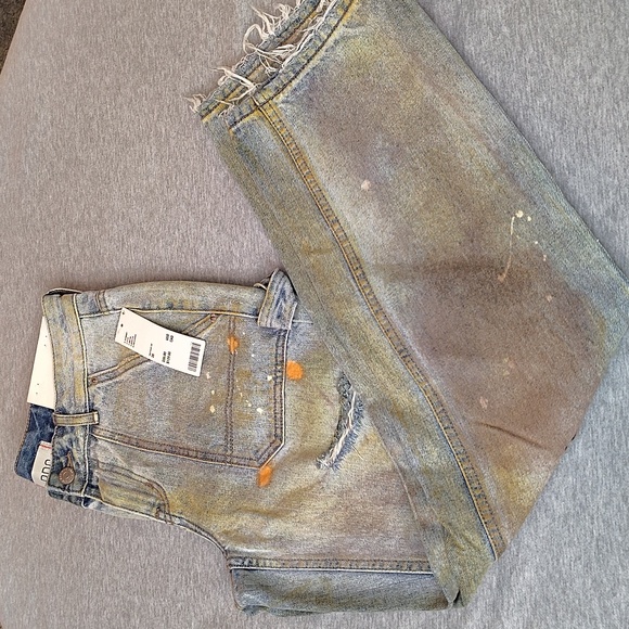 BDG WOMENS COWBOY 👖 👖 👖 👖 PAINT COLORED RUSTIC LOOK - Picture 1 of 16